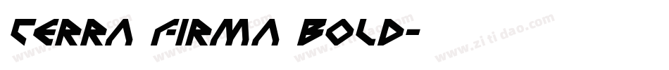 Terra Firma Bold字体转换